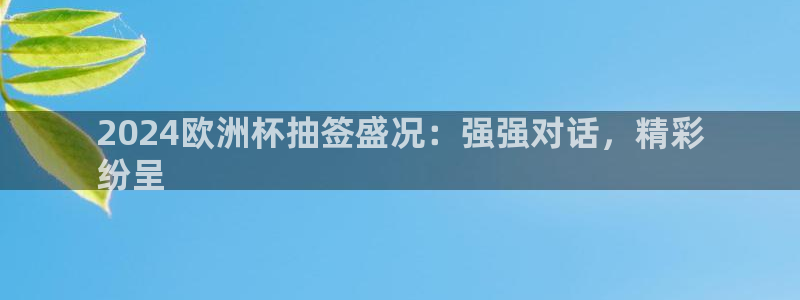 欧洲杯买足球软件|2024欧洲杯抽签盛况：强强对话，精彩
纷呈