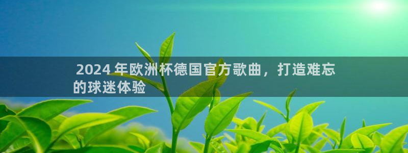 2024年欧洲杯投注| 2024 年欧洲杯德国官方歌曲，打造难忘
的球迷体验